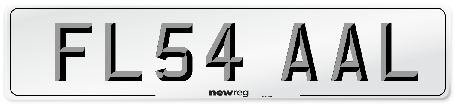 FL54 AAL Number Plate from New Reg